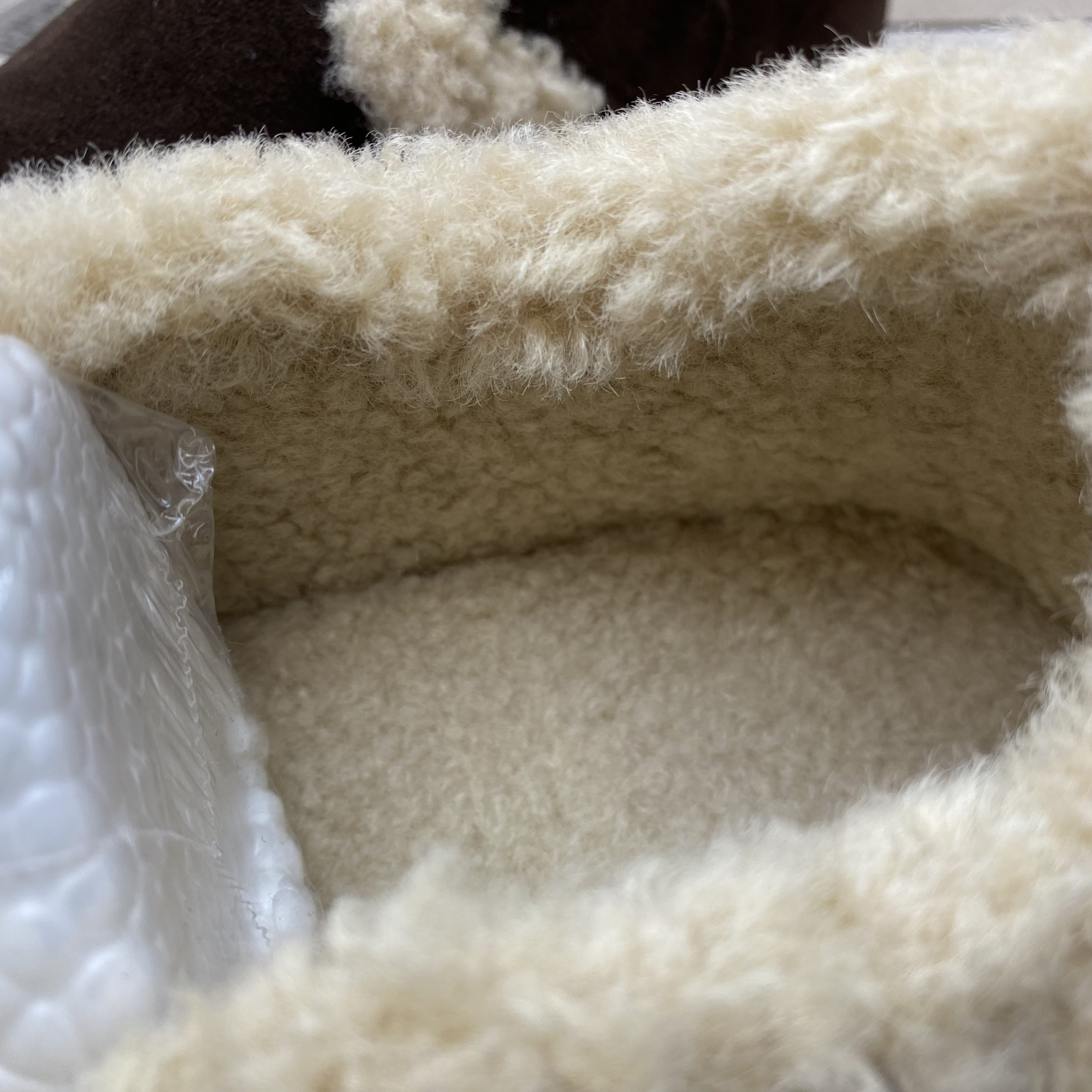 真皮博肯鞋2025冬季新款复古加绒一脚蹬咖啡羊毛口保暖内增高女鞋,淘宝优惠券,粉丝福利购,淘宝优惠卷