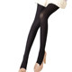 Japanese velvet twist striped slim open stockings
