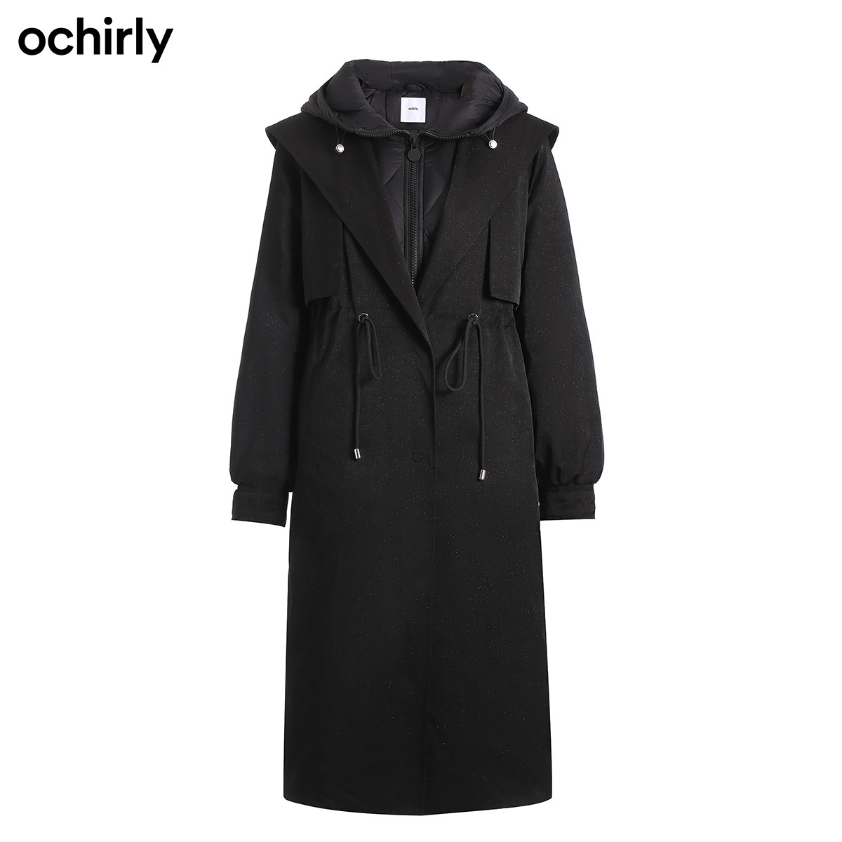 【3件8折】欧时力2021新款抽绳羽绒服 ochirly羽绒服