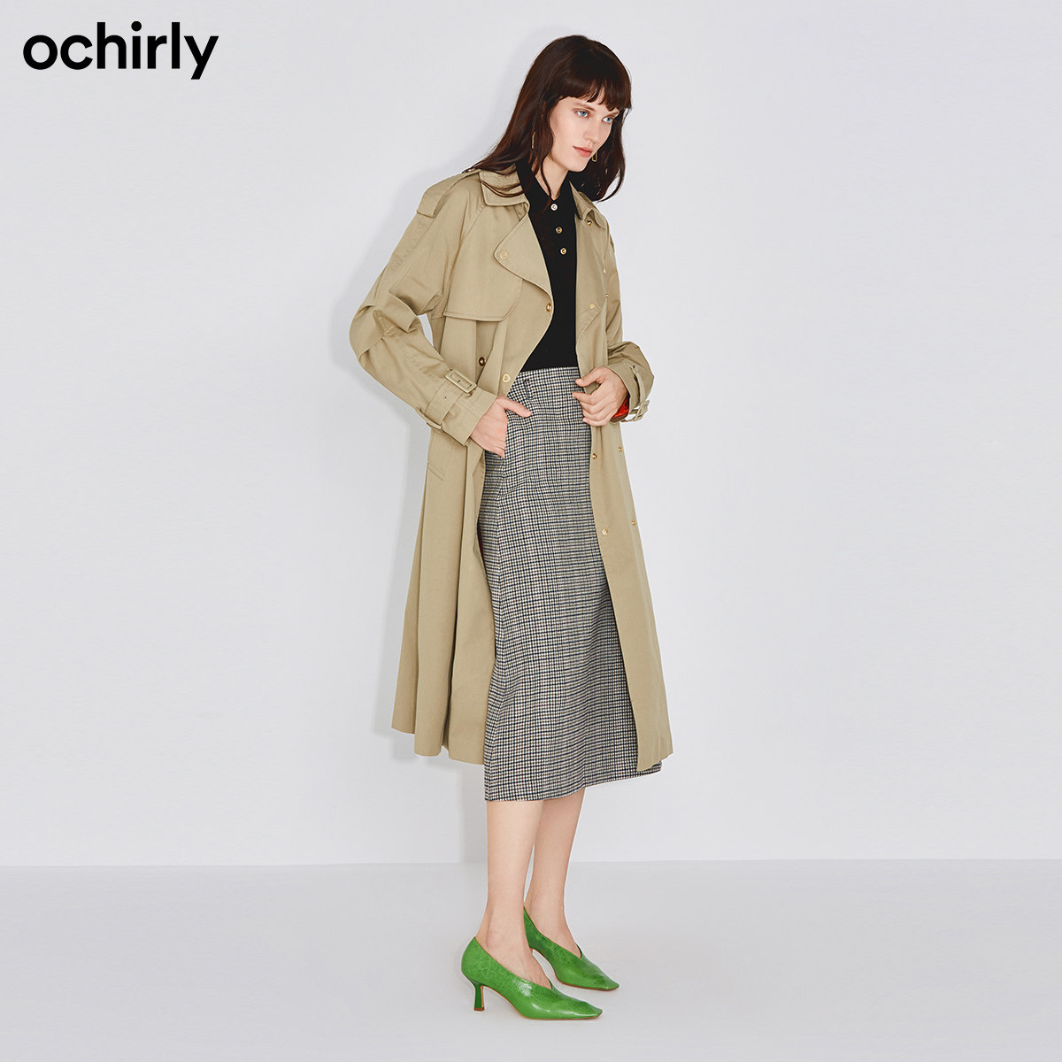 【提前加购】欧时力2021双排扣 ochirly风衣
