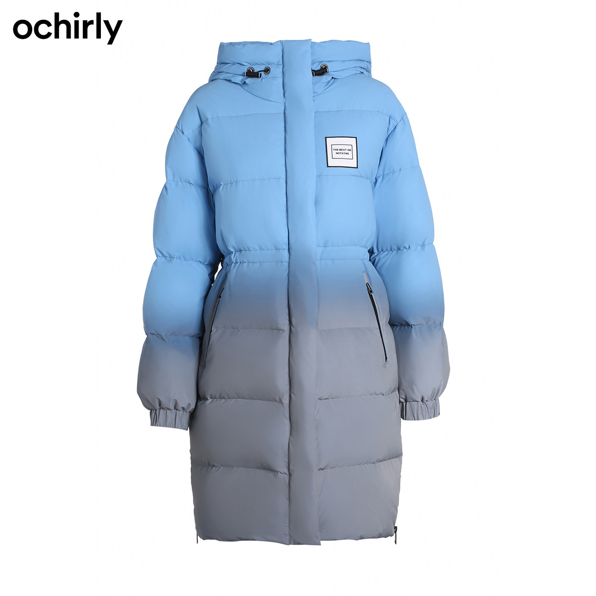 2件9折欧时力2021新款渐变女羽绒服 ochirly羽绒服