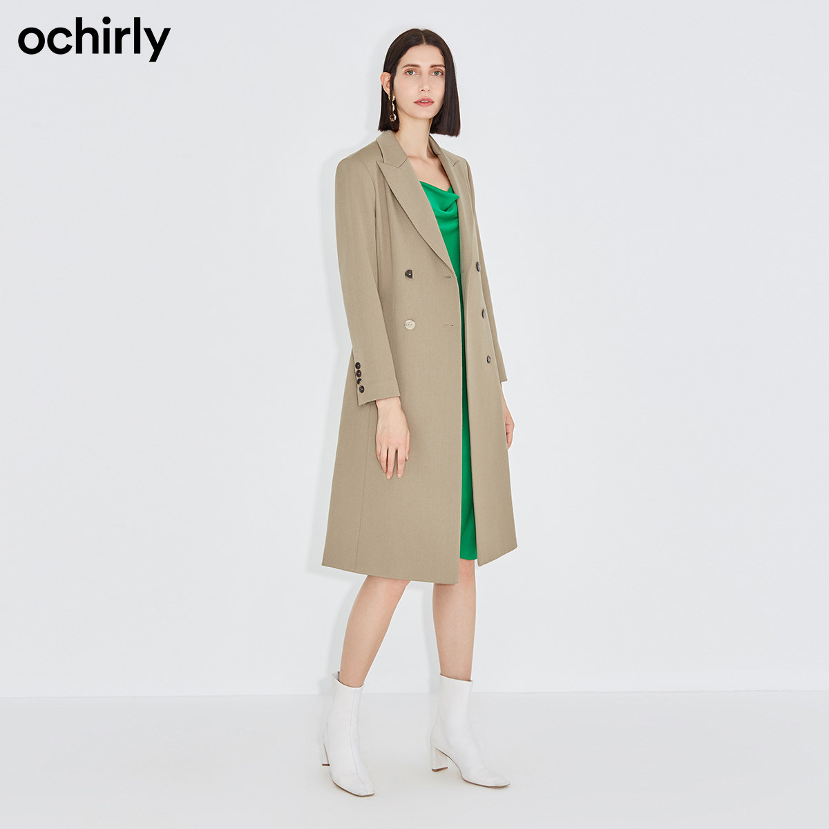 黑标系列欧时力2021新款春装女风衣 ochirly风衣