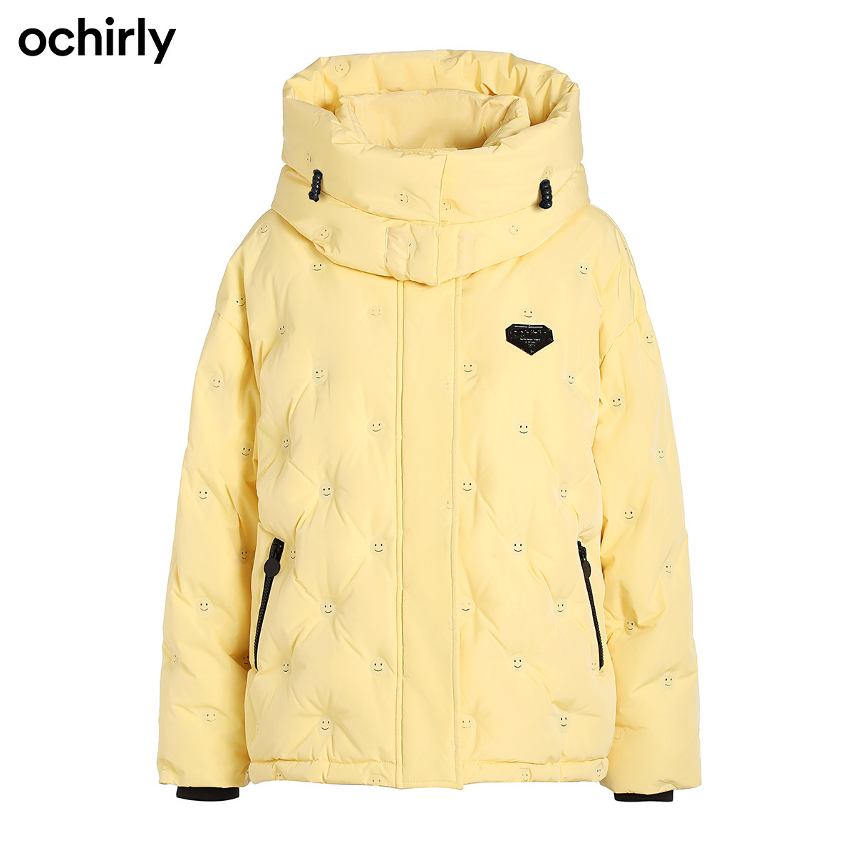 直降欧时力2021新款冬装笑脸压花帽 ochirly羽绒服