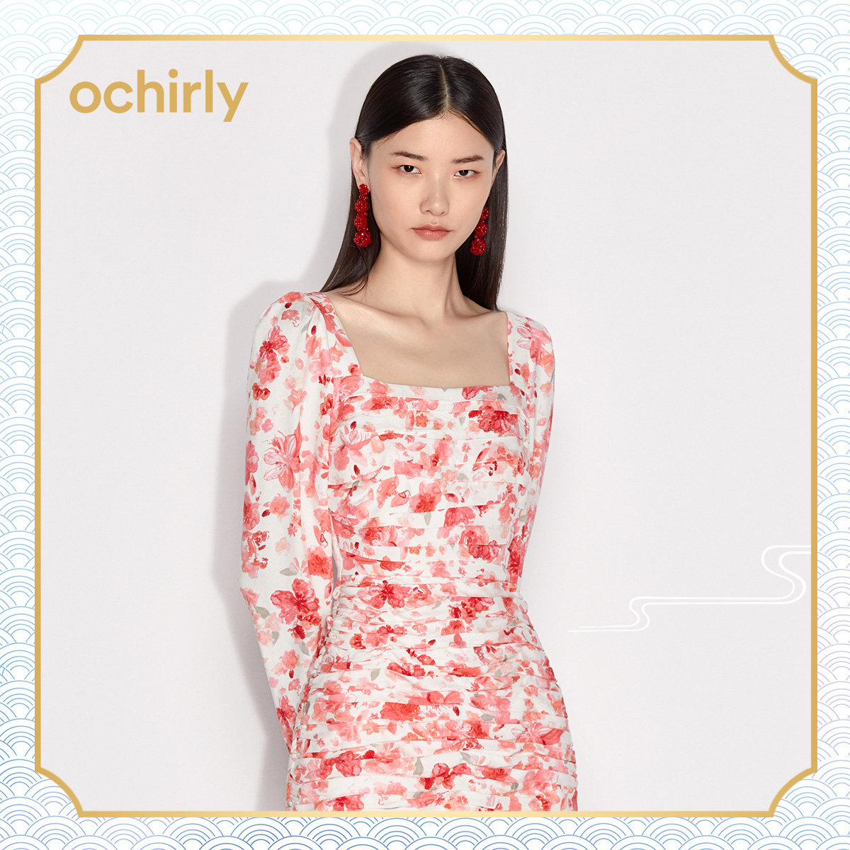 2件9折国风系列欧时力2022连衣裙 ochirly连衣裙
