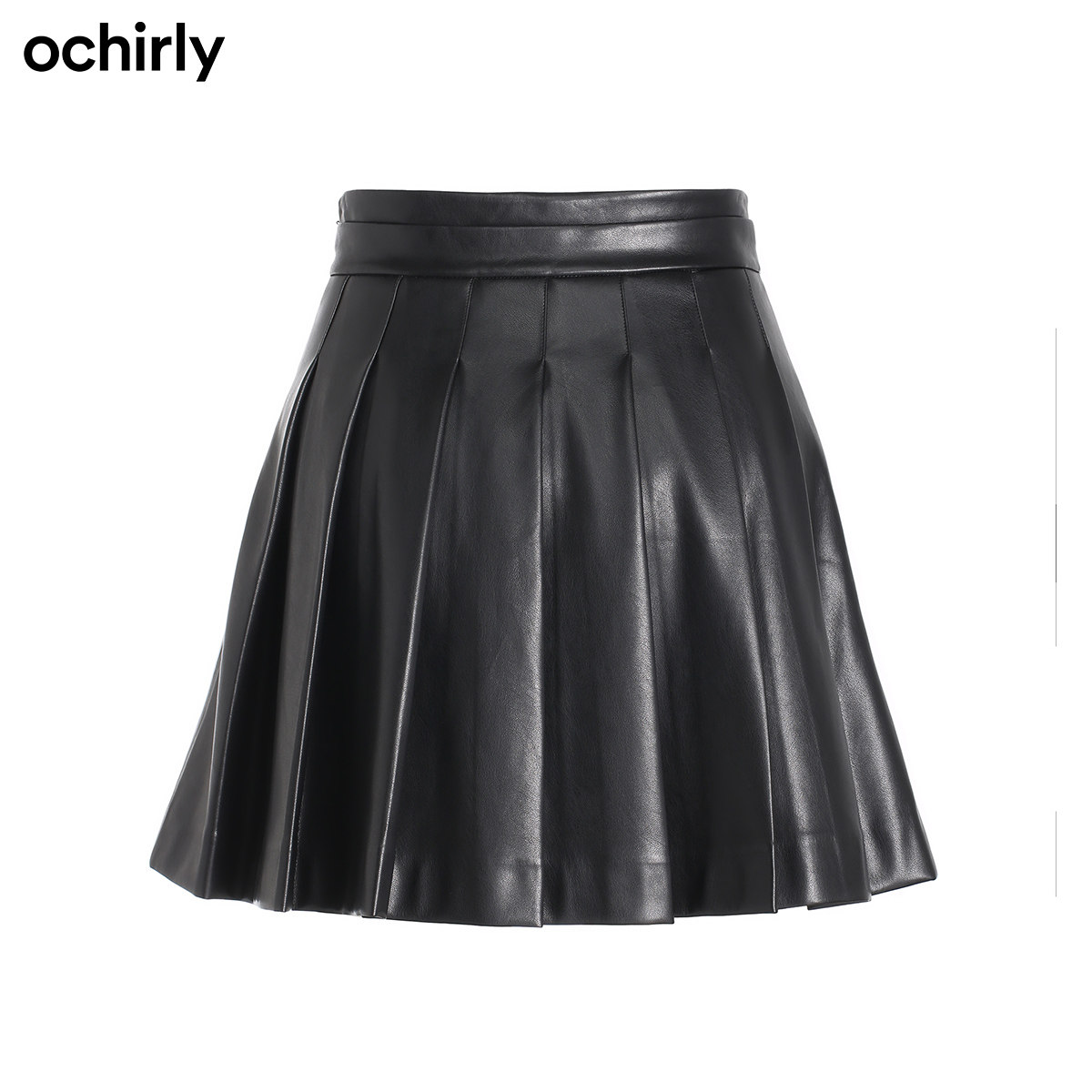 ochirly欧时力2021新款pu皮短裙 ochirly半身裙