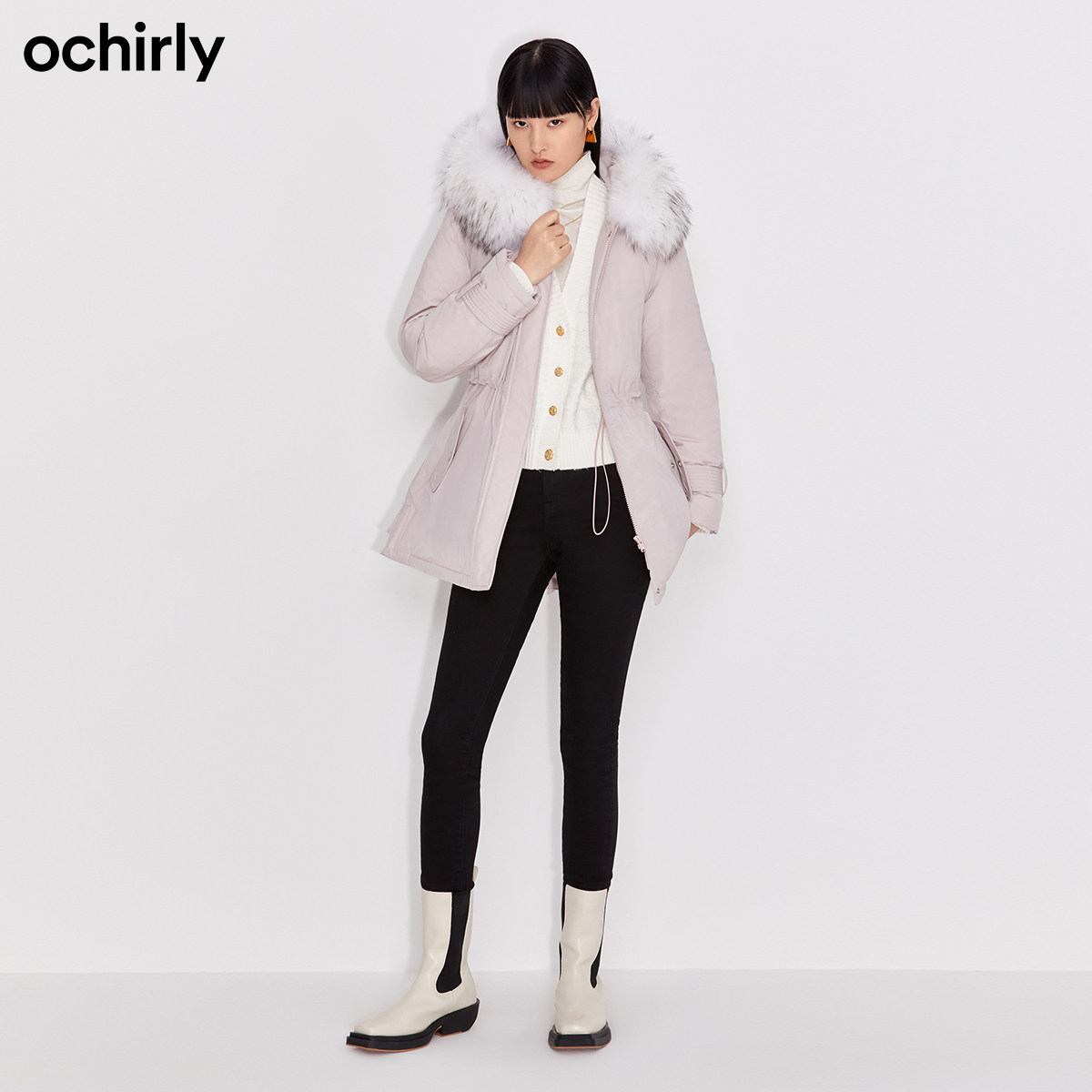 【免定金】欧时力2021新款秋冬毛领 ochirly羽绒服