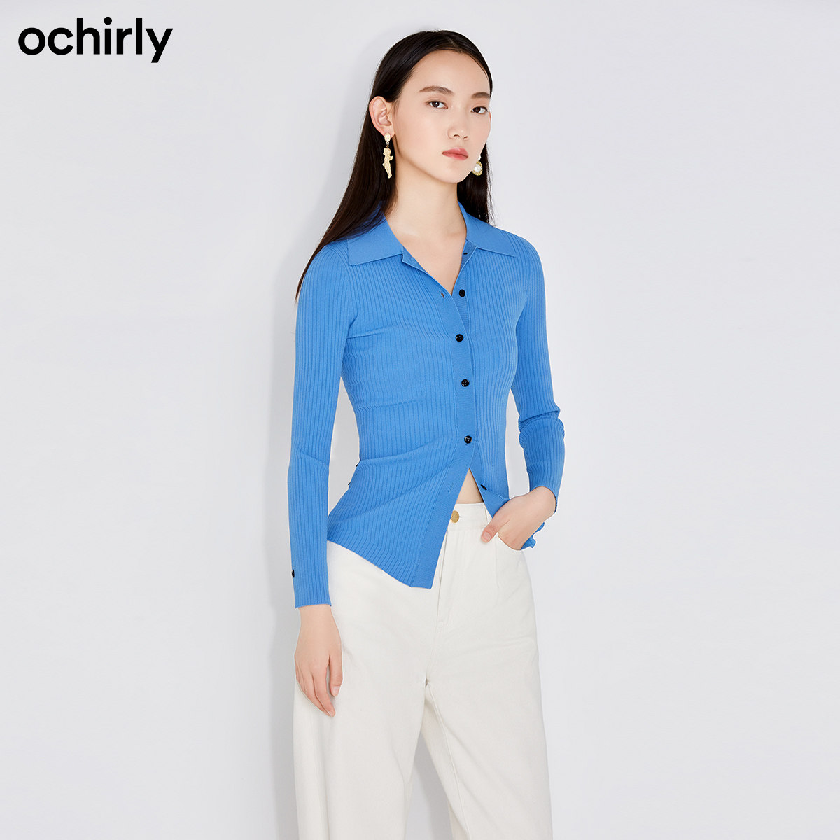 黑标系列欧时力2021秋季新品开衫 ochirly毛针织衫