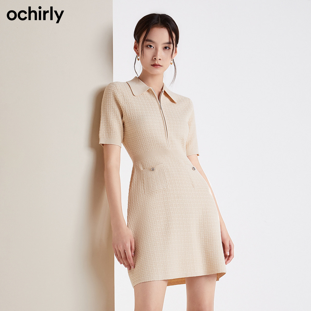 【2件9折】欧时力polo 2022新领连衣裙 ochirly连衣裙