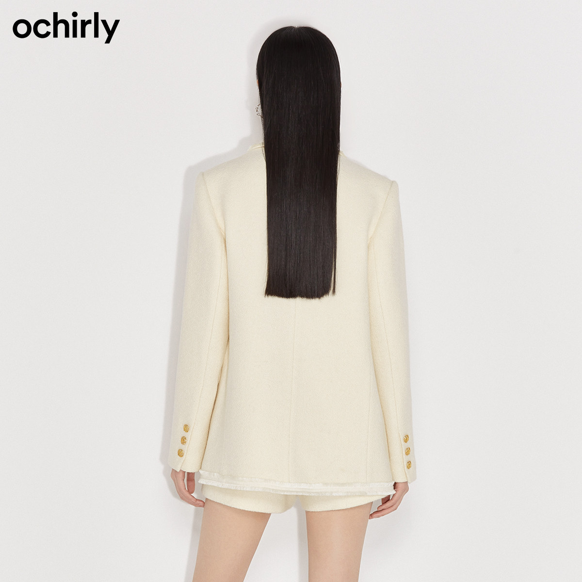 直降欧时力2021新款冬装流苏边西装 ochirly西装