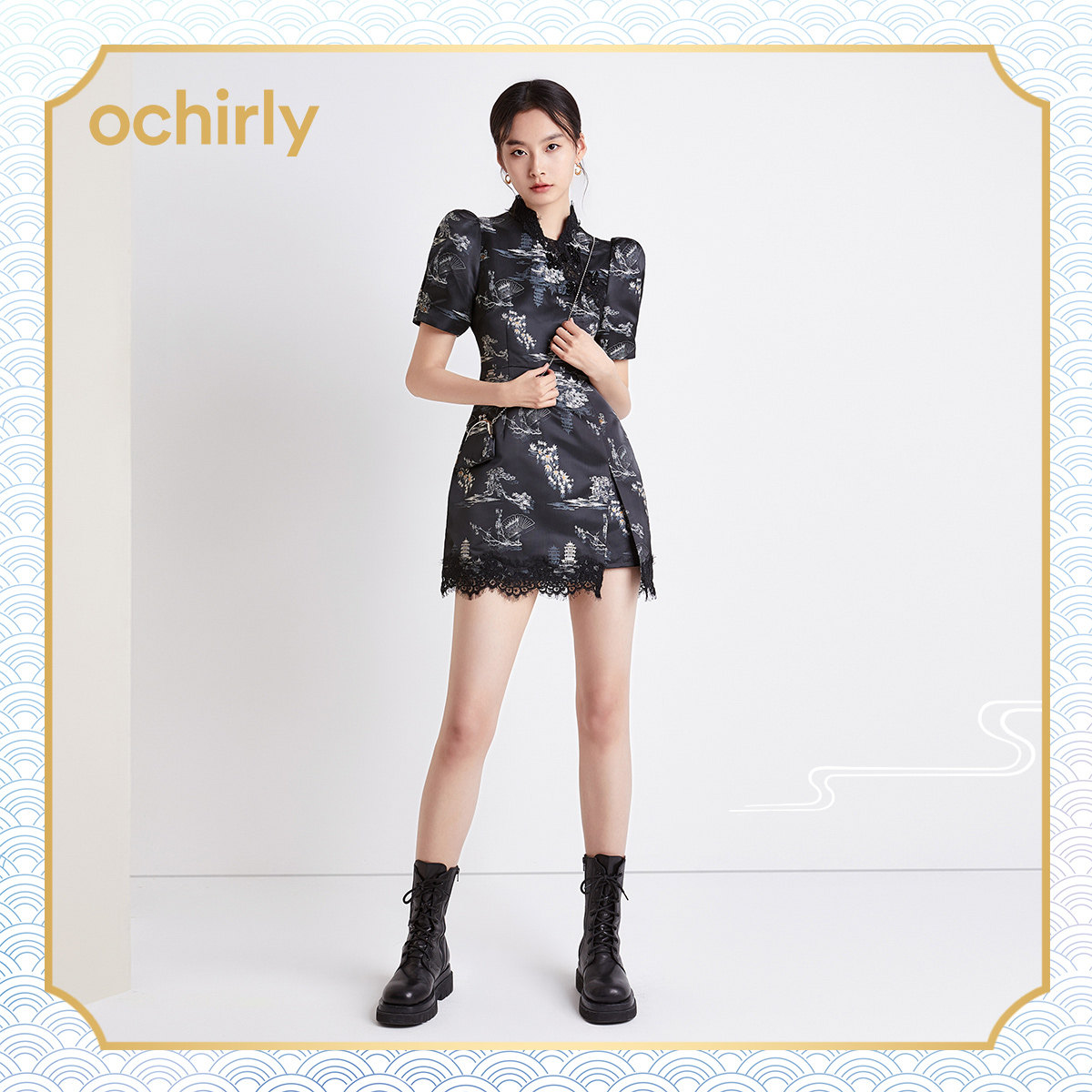 2件9折baby同款国风欧时力连衣裙 ochirly旗袍