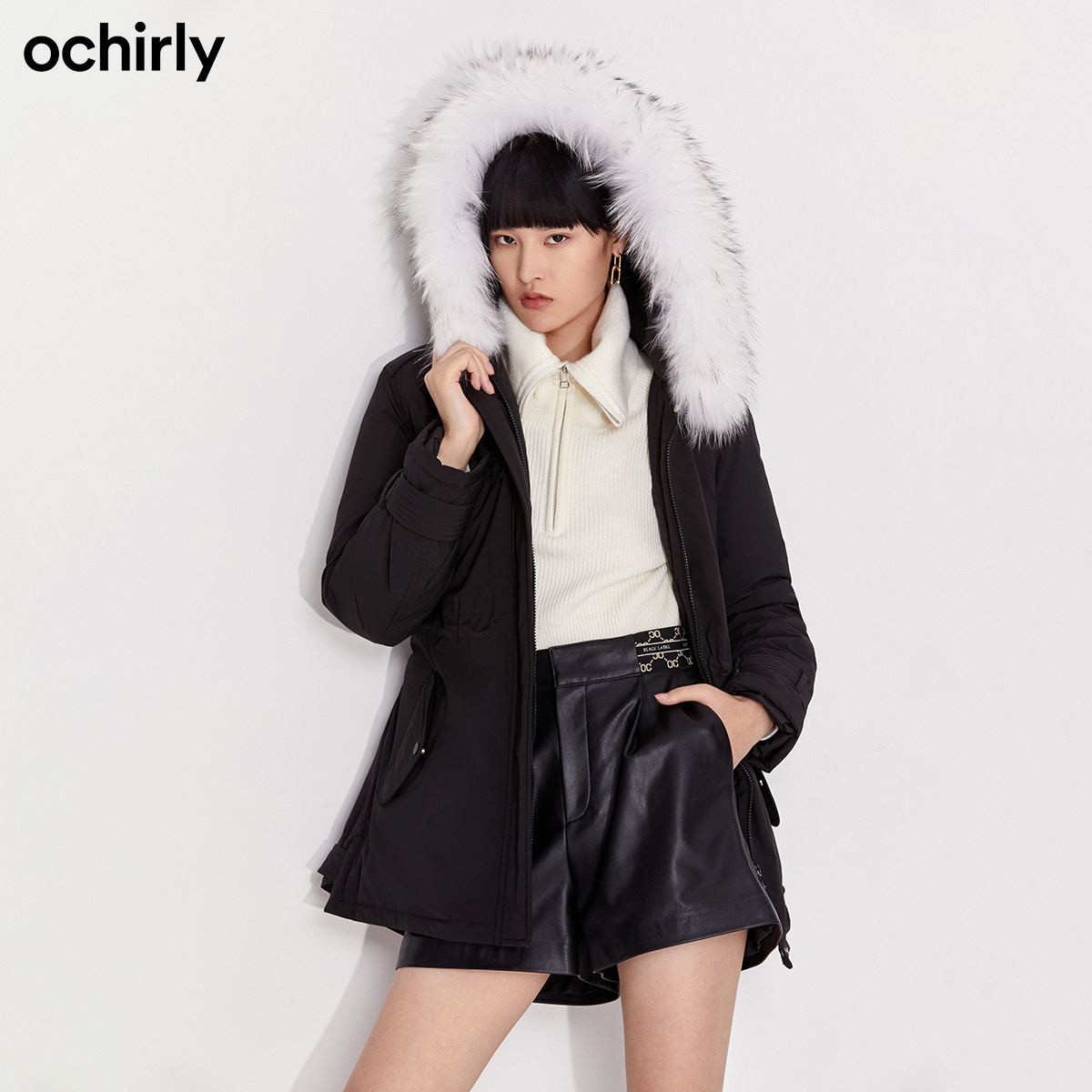 【免定金】欧时力2021新款秋冬毛领 ochirly羽绒服