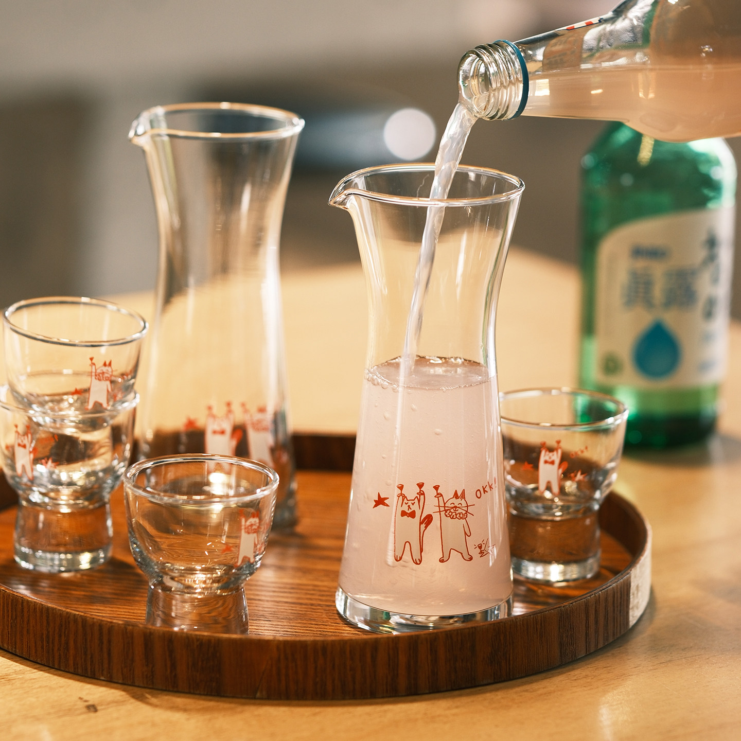 原创可爱OKK小猫小狗玻璃分酒器小酒壶小酒杯酒具套装分享醒酒器,淘宝优惠券,粉丝福利购,淘宝优惠卷