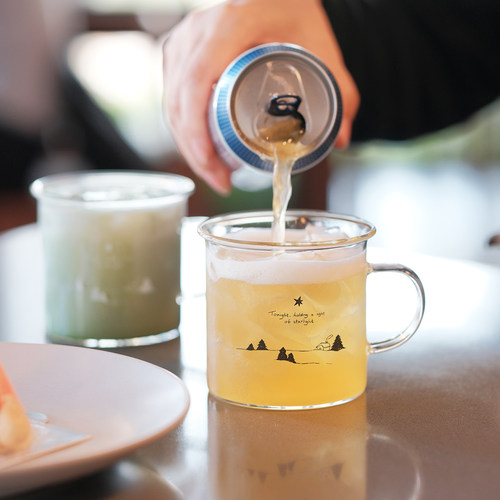 握一杯星光｜原创耐高温玻璃杯牛奶咖啡杯饮料果汁杯水杯泡茶杯 - 图2