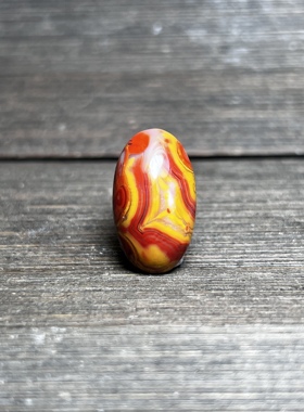 北票战国红山皮籽料戒指面