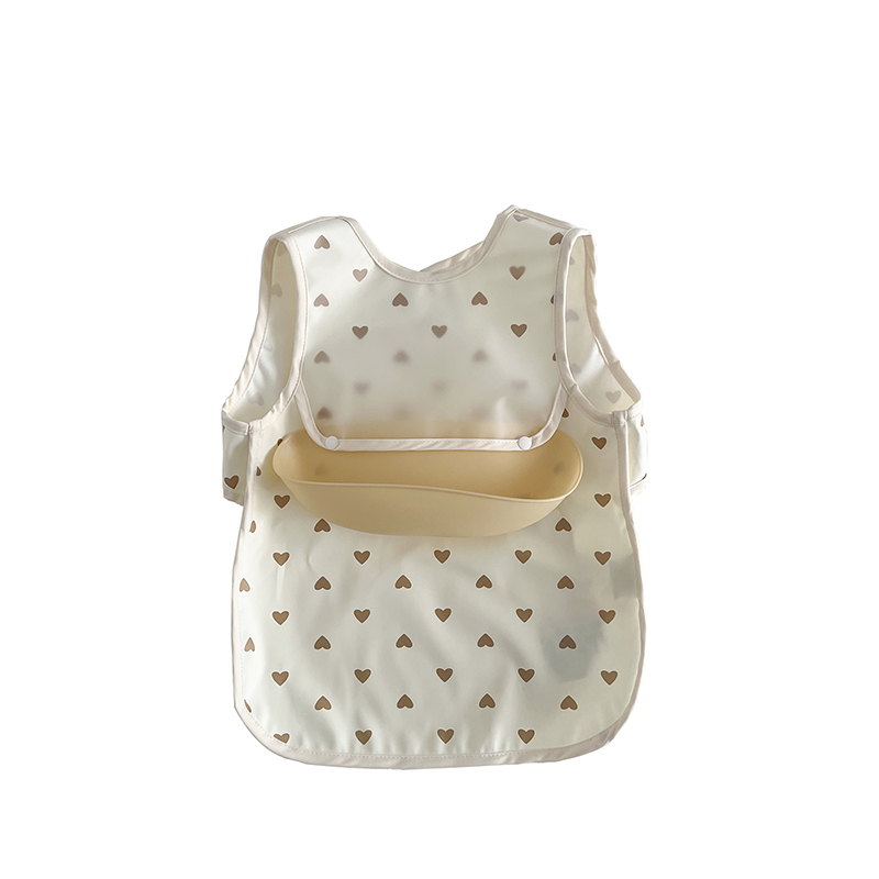 Children's bib, cute cartoon style baby food bag