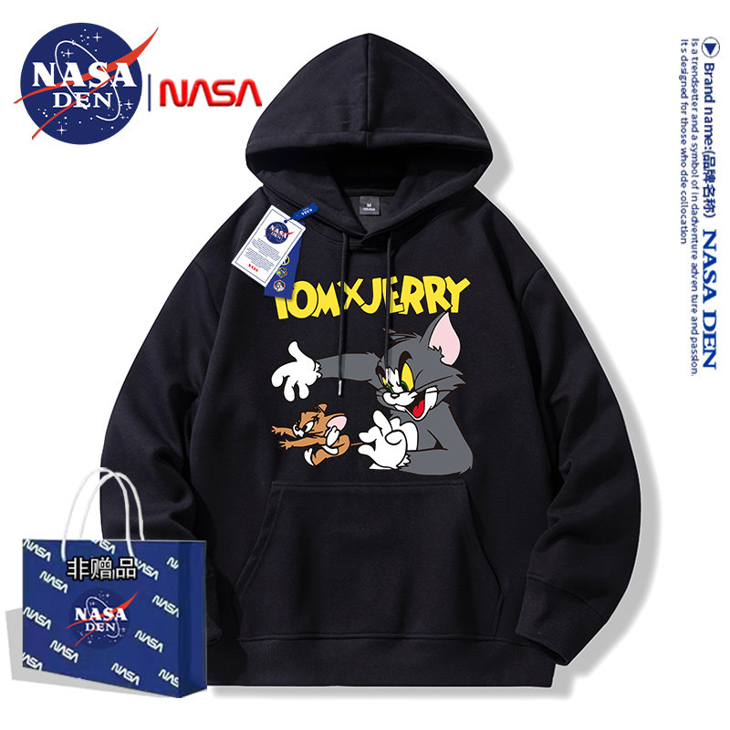 NASA联名连帽美式印花落肩袖时尚简约卫衣男女韩版chic宽松衣ins,淘宝优惠券,粉丝福利购,淘宝优惠卷