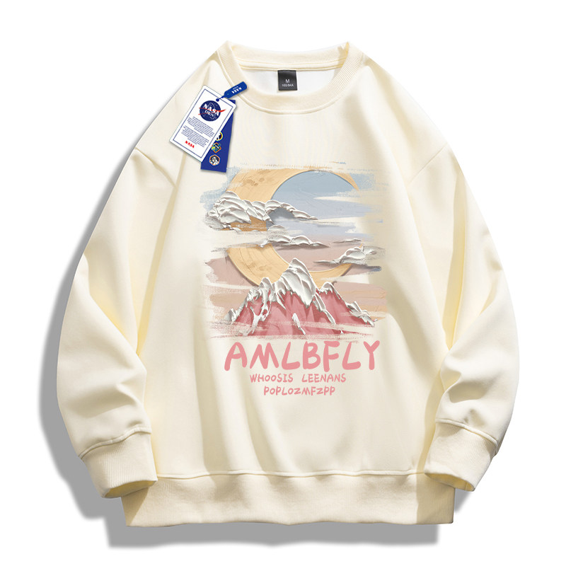 NASA联名重磅日系长袖卫衣男女加绒加厚秋冬季美式潮牌外套上衣服,淘宝优惠券,粉丝福利购,淘宝优惠卷