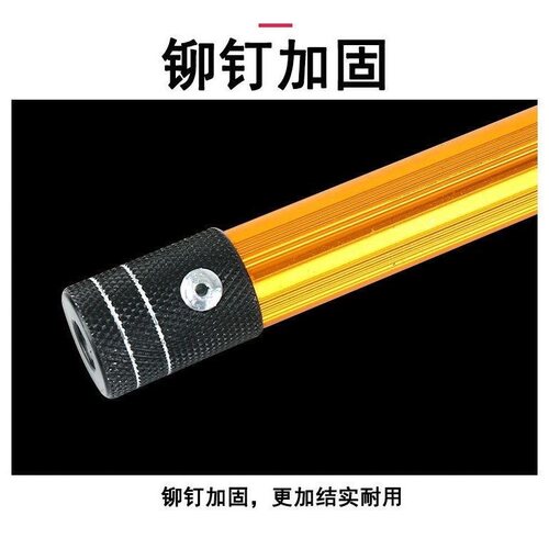 3米4米定位硬铝合金抄网杆加厚超硬伸缩杆鱼叉杆抄网干鱼竿 - 图3