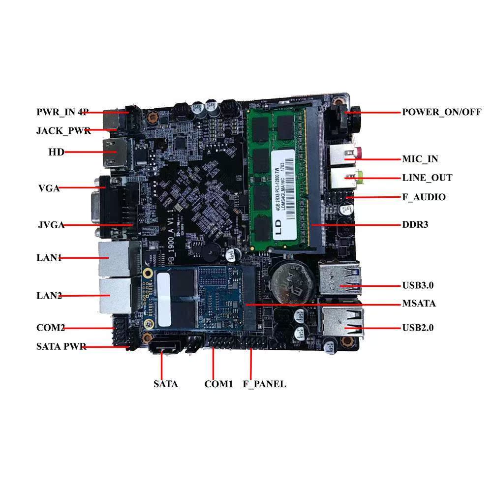 询价厂家直销四核赛扬J1900mini itx工控主板双网口12*12 可接2*R - 图0