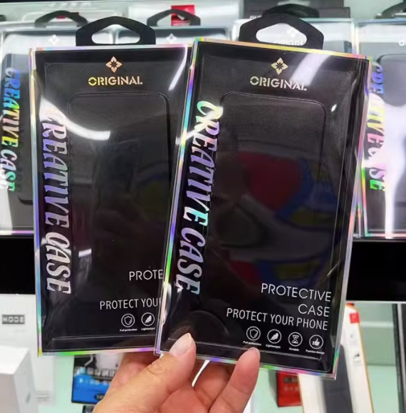 加厚抽拉式手机壳包装盒 镭射烫金通用 适用iPhone15Promax包装盒 - 图2