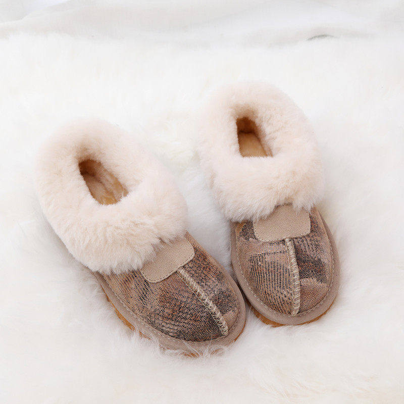 皮毛一体雪地靴女加绒学生棉鞋孕妇棉瓢鞋低帮短筒面包靴豆豆鞋,淘宝优惠券,粉丝福利购,淘宝优惠卷