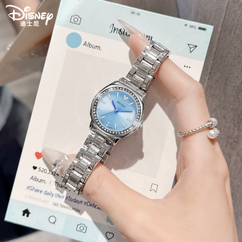 迪士尼手表女士小众满钻高级轻奢送女生闺蜜送女朋友生日礼物七夕 - 图3
