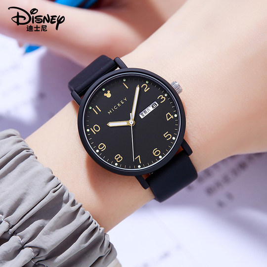迪士尼手表女款初中高中学生考试专用女生女孩青少年高颜值公务员
