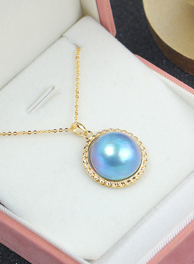 S925纯银麻花珍珠包边吊坠配件