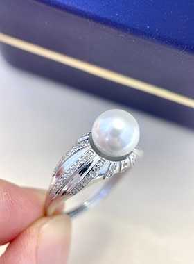 DIY精工珍珠配件S925纯银潮流