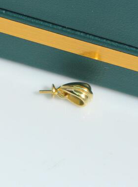 DIY珍珠配件新款S925纯银镶嵌镂空花珠吊坠空托时尚百搭精致