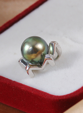 S925纯银M家五角星珍珠项链吊坠