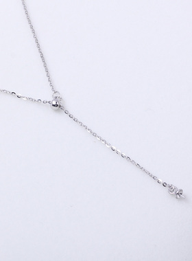 S925纯银Y字珍珠链DIY配件