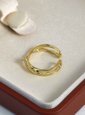 DIY珍珠配件光面不规则戒指空托