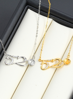 数字套链气质大方珍珠项链