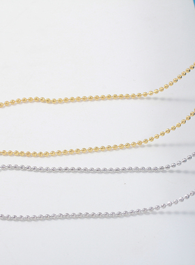 S925纯银爆闪项链可调节锁骨链