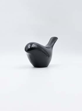 创意简约黑白鸟树脂摆件