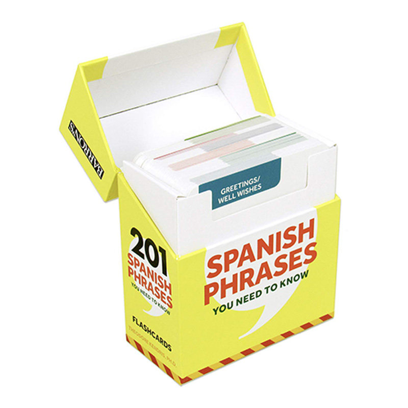 巴朗201个你需要知道的西班牙语单词 201 Spanish Words You Need to Know Flashcards 英文原版西班牙语词汇卡 英文版进口书籍