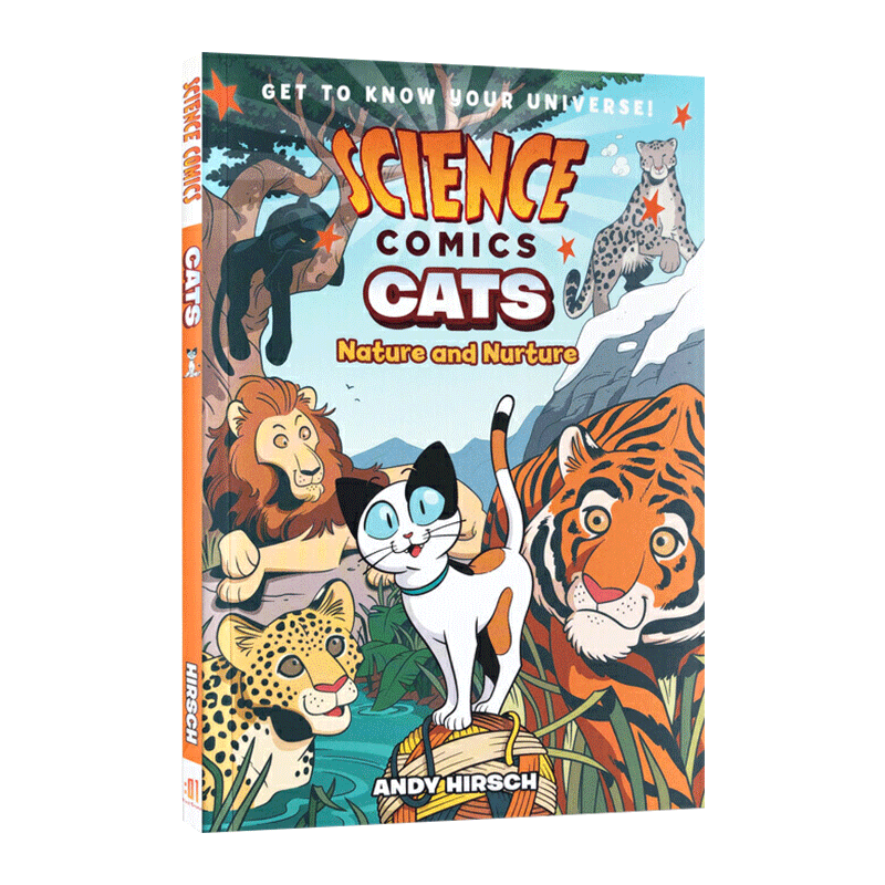 科学漫画系列 猫 Science Comics Cats 英文原版儿童科普百科 进口英语图画故事书籍 - 图0