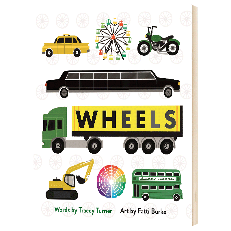 轮子 精装 Wheels Cars Cogs Carousels and Other Things That Spin 英文原版儿童英语启蒙读物 进口原版书籍 - 图0