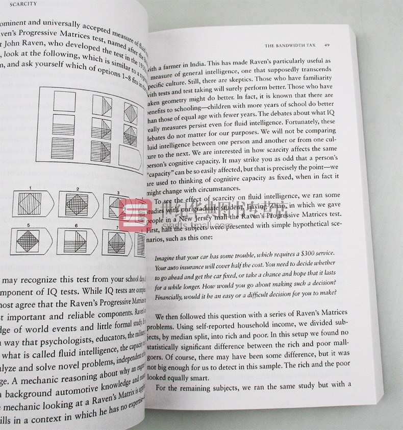 稀缺 一本可能会改变你生活方式的书 Scarcity The True Cost of Not Having Enough 英文原版企业管理读物 进口英语书籍