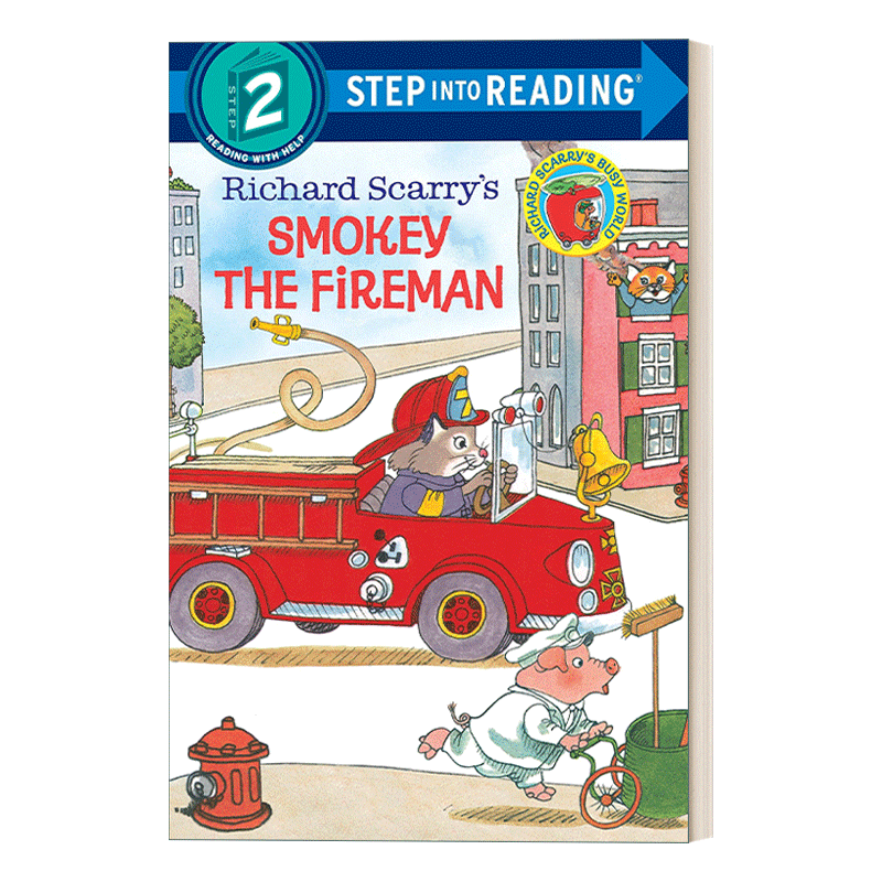英文原版 Step Into Reading 2 - Richard Scarry's Smokey the Fireman 斯凯瑞系列 英文版 进口英语原版书籍 - 图1