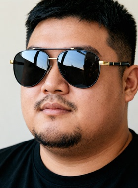 200斤300斤胖子超大框男士偏光蛤蟆镜太阳镜加宽加大码胖子墨镜男