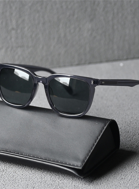 板材灰绿色方形墨镜偏光