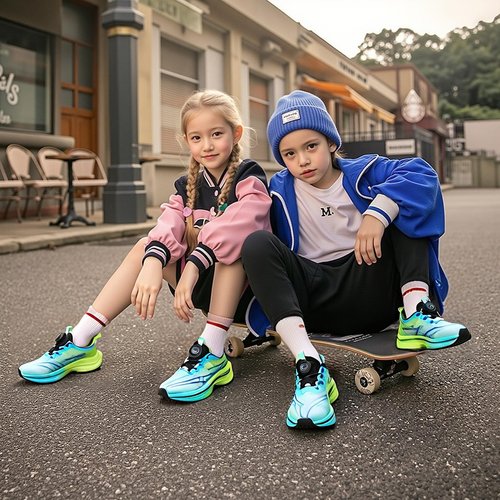 赤兔8pro旋转扣碳板跑鞋男超轻儿童青少年透气初中生减震体考运动 - 图2