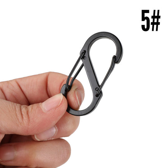 Aluminum alloy S buckle 8-shaped mountaineering buckle key chain 8-shaped buckle travel backpack outer hook hat connection buckle