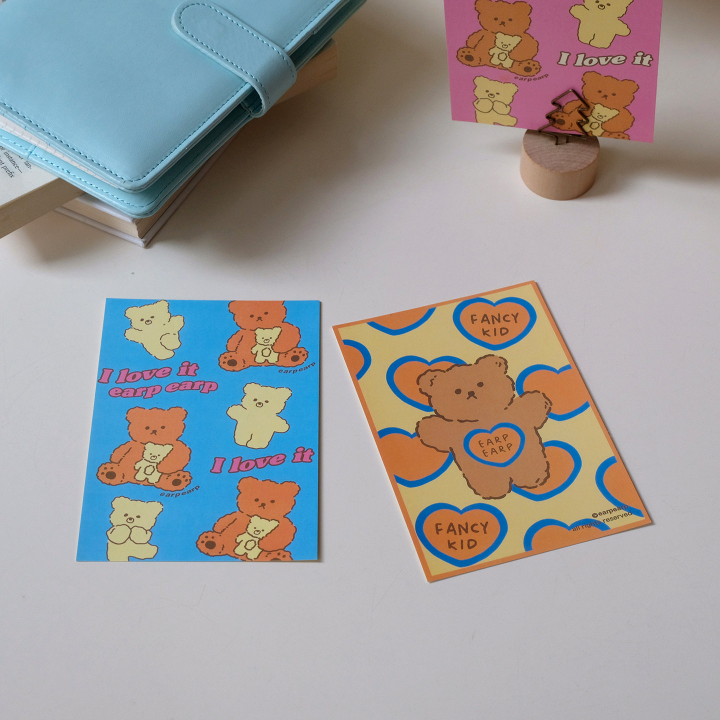 FHOMEins卡通小熊墙面装饰卡彩色礼品卡咖啡店照片墙美食拍照道具,淘宝优惠券,粉丝福利购,淘宝优惠卷