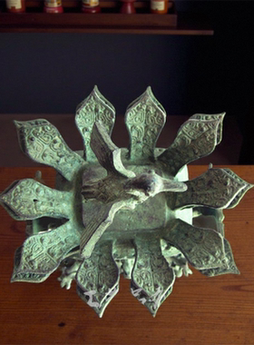 莲鹤方壶庆典镇宅仿古青铜器包邮