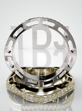 壹钻珠宝18K金真爱永恒戒指定制