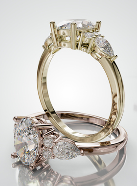 壹钻珠宝18K金轻奢订婚戒可定制