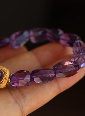 天然紫水晶随形手链手串